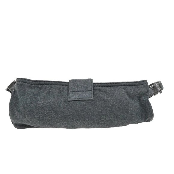 FENDI Logo Shoulder Bag Canvas Leather Gray SHW Italy 32EE760 - Picture 4 of 16